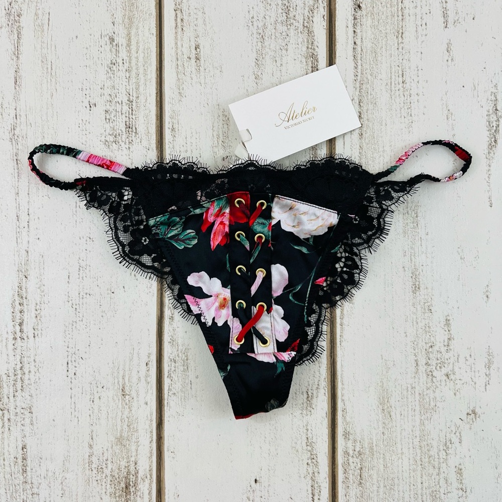 Atelier Victoria’s Secret Lace V-String Thong Pantie M L - Picture 4 of 7
